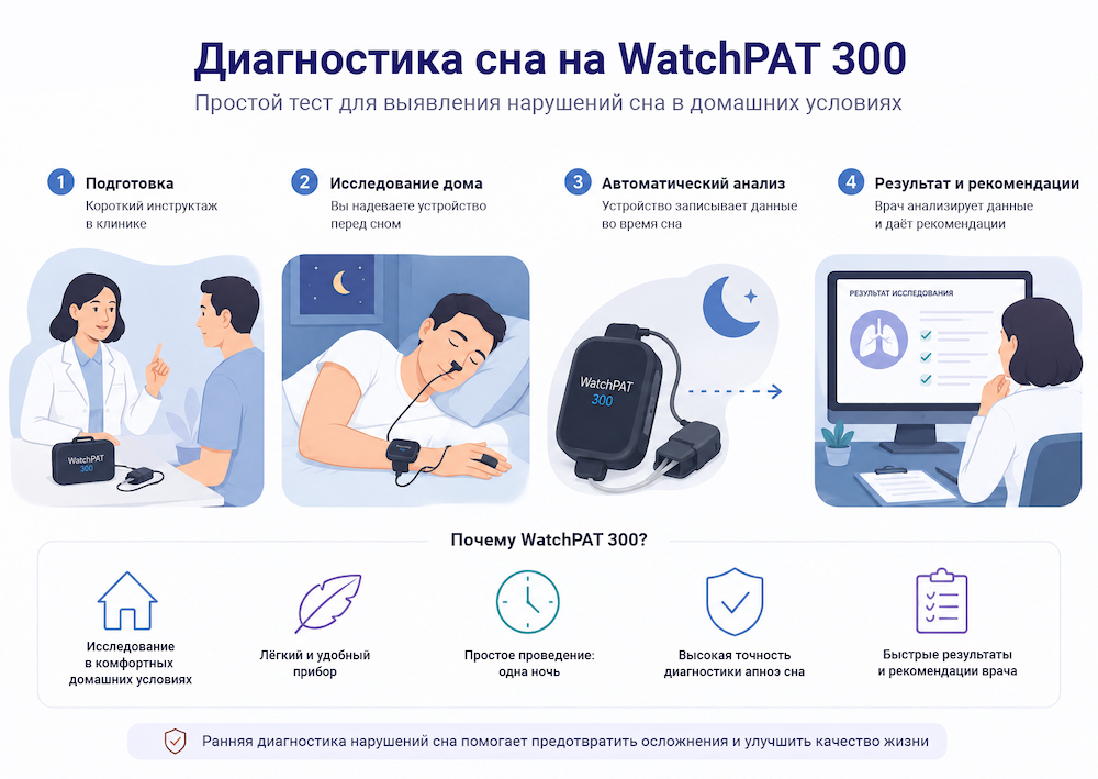 Диагностика сна на WatchPad300