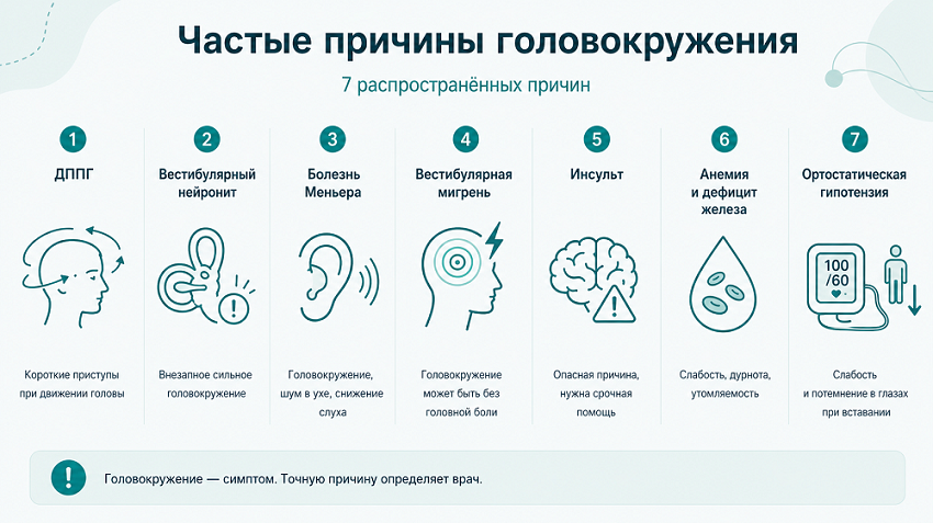 Причины головокружения